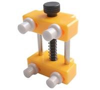 WheatThrive Support de réparation de montre, étau réglable, base fixe pour couvercle de cadran, broches en plastique, rayures jusqu'à 45 mm, 1 pièce