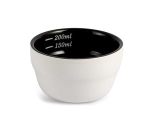 WheatThrive Tasse à café, tasse doseuse à expresso, bol doseur en porcelaine avec base antidérapante pour une infusion précise, blanc