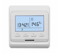WheatThrive Thermostat chauffant programmable avec capacité de charge de 16 A, plage de 0 à 90 °C, capteur externe de 300 cm, montage mural, boîtier PC ignifuge