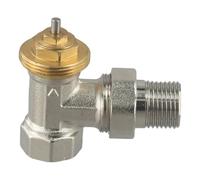 WheatThrive Vanne de régulation thermostatique d'angle DN15/DN20 en laiton, filetage M30 x 1,5, corps de vanne de contrôle de température sans tête pour radiateur
