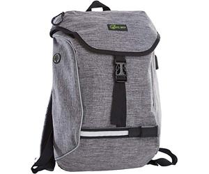 Wheel Bee® Sac à Dos LED City Lights, 18 Litres, Lumière LED Verte pour une Visibilité Optimale, Port USB avec Câble