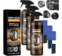 Wheel Blaze Cleaner, Wheelblaze Wheel Cleaner, Powerful Wheelblaze Rust Converter for Various Vehicles, Turn Filthy Wheels into Instant Shine and Lasting Protection (3Pcs)