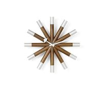 Wheel Clock Horloge Noyer/ Aluminium