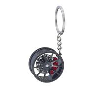 Wheel Hub Keychain - Wheel Tire Rim Keychain | Metal Auto Parts | Wheel Hub 0.67 Inches Hub Modified Car Key Chain Key Ring Pendant For Men Gift Jewelry Accessories