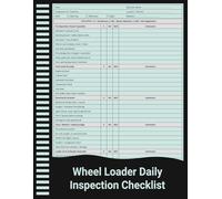 Wheel Loader Daily Inspection Checklist: Pre-Operation Safety and Equipment Inspection Record for Construction.