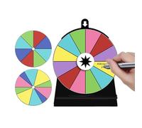 Wheel of Fortune Spin The Wheel Spinner Jeu de 3 Roues rotatives modifiables pour la Chance Montage Facile Tableau Blanc effaçable 12 emplacements