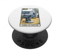Wheel of Fortune Tarot Card Robot Aspirateur Chat PopSockets PopGrip Adhésif