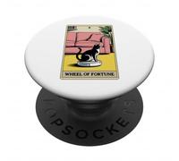 Wheel of Fortune Tarot Card Robot Aspirateur Chat PopSockets PopGrip Adhésif