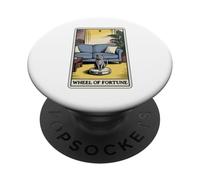 Wheel of Fortune Tarot Card Robot Aspirateur Chat PopSockets PopGrip Adhésif