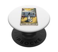 Wheel of Fortune Tarot Card Robot Aspirateur Chat PopSockets PopGrip Adhésif
