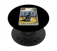 Wheel of Fortune Tarot Card Robot Aspirateur Chat PopSockets PopGrip Adhésif