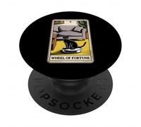 Wheel of Fortune Tarot Card Robot Aspirateur Chat PopSockets PopGrip Adhésif