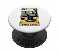 Wheel of Fortune Tarot Card Robot Aspirateur Chat PopSockets PopGrip Adhésif