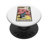 Wheel of Fortune Tarot Card Robot Aspirateur Chat PopSockets PopGrip Adhésif