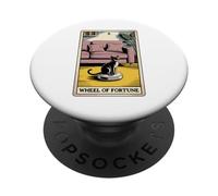 Wheel of Fortune Tarot Card Robot Aspirateur Chat PopSockets PopGrip Adhésif