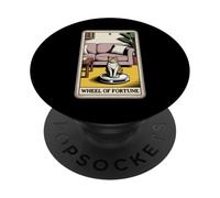 Wheel of Fortune Tarot Card Robot Aspirateur Chat PopSockets PopGrip Adhésif