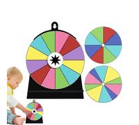 Wheel Of Fortune Wheel Spinner, jeu de rotation de la roue avec support, roue rotative effaçable à sec 3 pièces pour la fortune, montage facile, roue modifiable en acrylique de 12 R