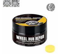 Wheel Polish - Crème de Polissage pour Jantes de Voiture,Car Scratch Remover,Pâte de Réparation pour Rayures de Roue,Pâte Anti-Rayures avec éponge,Restaure l'éclat des Roues,Dissolvant de (1)