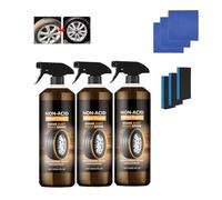 Wheel Rim Refurbishment Cleaner, Heavy Duty Rim and Tire Cleaning with Sponge & Cloth, Multi-Purpose Cleaner, Turn Filthy Wheels Into Instant Shine And Lasting Protection (3 sets)