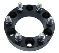 Wheel Spacer 2PCS/4PCS H=1"/25mm CB 108mm Adaptateur D'entretoise Roue En Aluminium 6x5.5 À 6x5.5 (6x139.7mm) M12x1.5 Pour 6 Cosses(2PCS Black)