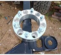 Wheel Spacer 2PCS/4PCS H=1"/25mm CB 108mm Adaptateur D'entretoise Roue En Aluminium 6x5.5 À 6x5.5 (6x139.7mm) M12x1.5 Pour 6 Cosses(2PCS Silver)