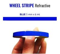 Wheel Stripes Bandes Adhésives Réfléchissantes Pour Jantes Moto, Blanc, 5 Mm X 6 Mt