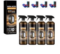 WheelBlaze Nexa Wheel Cleaner, 90-Second Rim & Tire Shine Spray, Instant Brake Dust Remover & Rust Converter, Self-Cleaning Shield for Chrome, Aluminum & Painted Wheels (4PCS)
