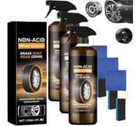Wheelblaze Wheel Cleaner, Multifunctional Wheelblaze Wheel Cleaner, Powerful Wheel Blaze Rust Converter, All in One Spray for Various Vehicles, Lasting Protection (3Pcs)
