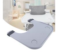 Wheelchair Tray Table, Removable ABS Plastic Wheelchair Dining Table Board With 2 Cup Holder, Portable Tray For Eating Reading Resting(Gray)