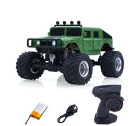 wheelfun 1/36 RC Crawler 4WD 2,4 GHz avec éclairage Mini véhicule RTR | Boîtier en plastique léger, utilisable à l'intérieur et à l'extérieur, construction compacte