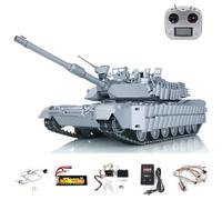 wheelfun Abrams M1A2 TUSK II Réservoir militaire 1:16 RC 3918 Full Metal Abrams M1A2 TUSK II Prêt à fonctionner pour voiture