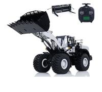 wheelfun Chargeur hydraulique WA480 à 2 vitesses en métal 1/14 RC avec télécommande pour construction lourde - Fourche à coupleur rapide - Son léger ST8 - Radio Hobby Grade Model