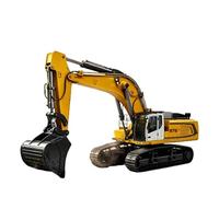 wheelfun Excavatrice hydraulique télécommandée 1/12 en métal LR976 6CH Valves RC Digger Model Dual Pump Brushless Motor Light Sound System