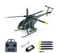 wheelfun Hélicoptère télécommandé en plastique 1/28 Rc Era C189 - Double moteur sans balais - Servo en métal - Design sans antenne - Jouet cadeau pour adulte (vert kaki)