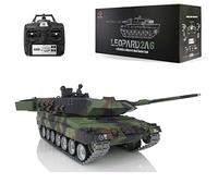 wheelfun Henglong 1/16 7.0 Leopard2A6 RC Tank 3889 Pistes métalliques FPV Recoil pour Hobby BB Shooting Airsoft Tank qui tire