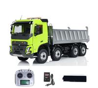 wheelfun LESU 1/14 8X8 RTR RC Camion à benne basculante hydraulique FMX Cabine Châssis métallique Dumper Lumières Système sonore Moteur Servo ESC