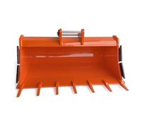 wheelfun Seau large en métal pour excavatrice télécommandée hydraulique 1/8 385CF RC modèle de pelleteuse véhicule de chantier moteur sans balais ESC