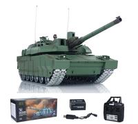 wheelfun TD 1/16 RC H2408 Char de combat Leclerc Roue de route Roue de route Boîte de vitesses Infrarouge BB Barrel Unité de fumée Hobby Grade