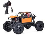 wheelfun US en stock, 1/18 4DW Télécommande Rock Crawler RC tout terrain UTV tout-terrain Voiture Pipe Rack Véhicule 15 KM/H Vitesse Modèle de qualité Hobby pour enfants de 14 ans et plus (Orange)
