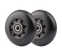 WHEELGOO Lot de 2 roulettes de rechange en polyuréthane 90A de 76 mm compatibles avec Razor RipStik Classic Air, DLX G Ripsurf (noir)