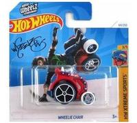 Wheelie chair hot wheels xtreme sport - rider aaron wheelz - fauteuil roulant figures et sauts - set vehicule + carte