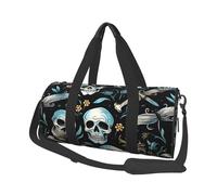 Wheels Abandoned in The Desert Sac de voyage rond - Sac de voyage durable de grande capacité pour les vacances, la gym, les voyages courts, pirate, Taille unique