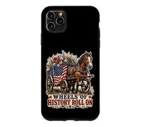 Wheels of History Chariot Drapeau américain Coque pour iPhone 11 Pro Max