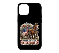 Wheels of History Chariot Drapeau américain Coque pour iPhone 12/12 Pro