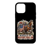 Wheels of History Chariot Drapeau américain Coque pour iPhone 12 Mini