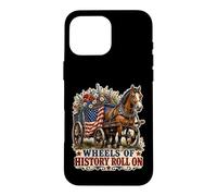 Wheels of History Chariot Drapeau américain Coque pour iPhone 16 Pro Max