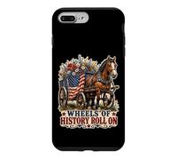 Wheels of History Chariot Drapeau américain Coque pour iPhone 7 Plus/8 Plus