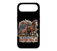 Wheels of History Chariot Drapeau américain Coque pour iPhone Air