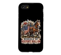 Wheels of History Chariot Drapeau américain Coque pour iPhone SE (2020) / 7/8