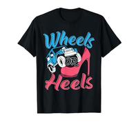 Wheels Or Heels Annonce de Grossesse pour bébé T-Shirt Graphique avec Valeur